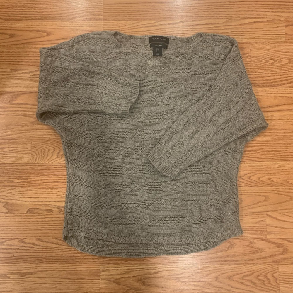 Khaki linen sweater